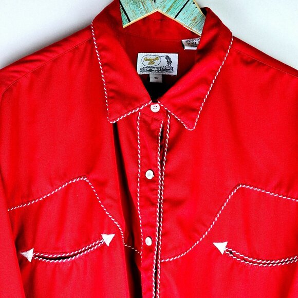 Vtg Panhandle Slim Retro Western Wear Westmoer Prod Women's Pearl Snap Shirt, 3X - Picture 2 of 11